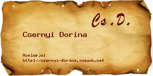 Csernyi Dorina névjegykártya