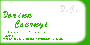 dorina csernyi business card